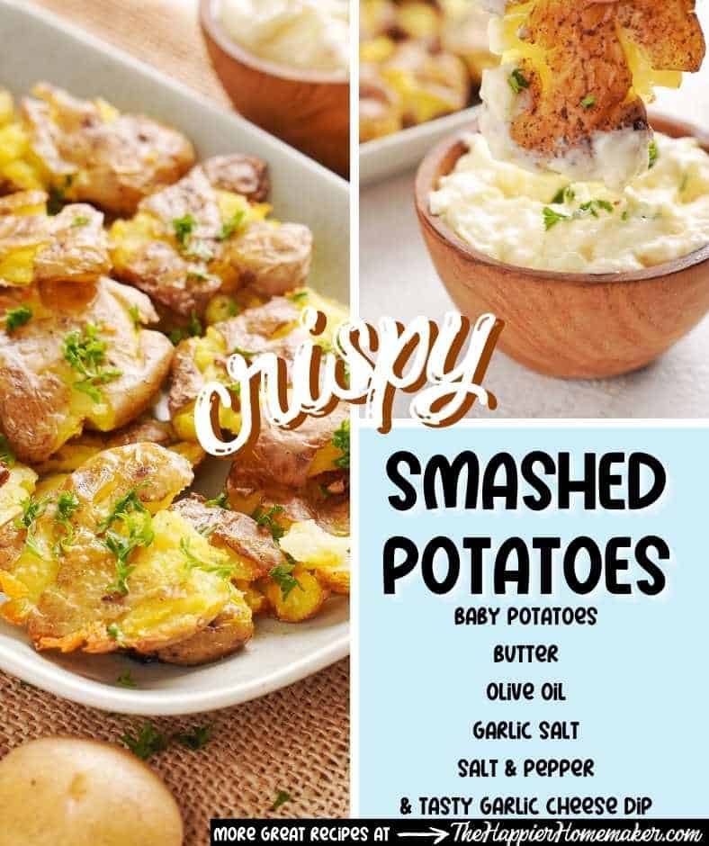 Crispy Smashed Baby Potatoes - The Happier Homemaker