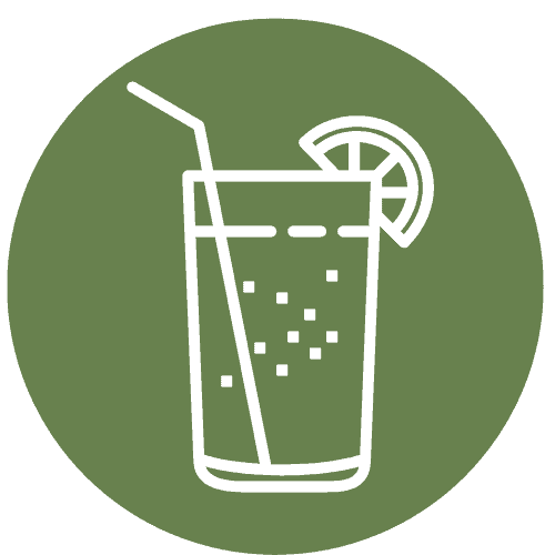 green circle with a drink icon
