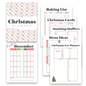 collage of christmas planner pages