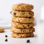 stack of chocolate chip oatmeal cookies