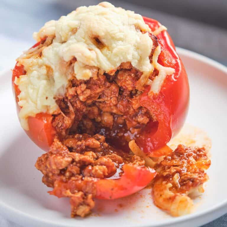 Turkey Stuffed Peppers (No Rice)