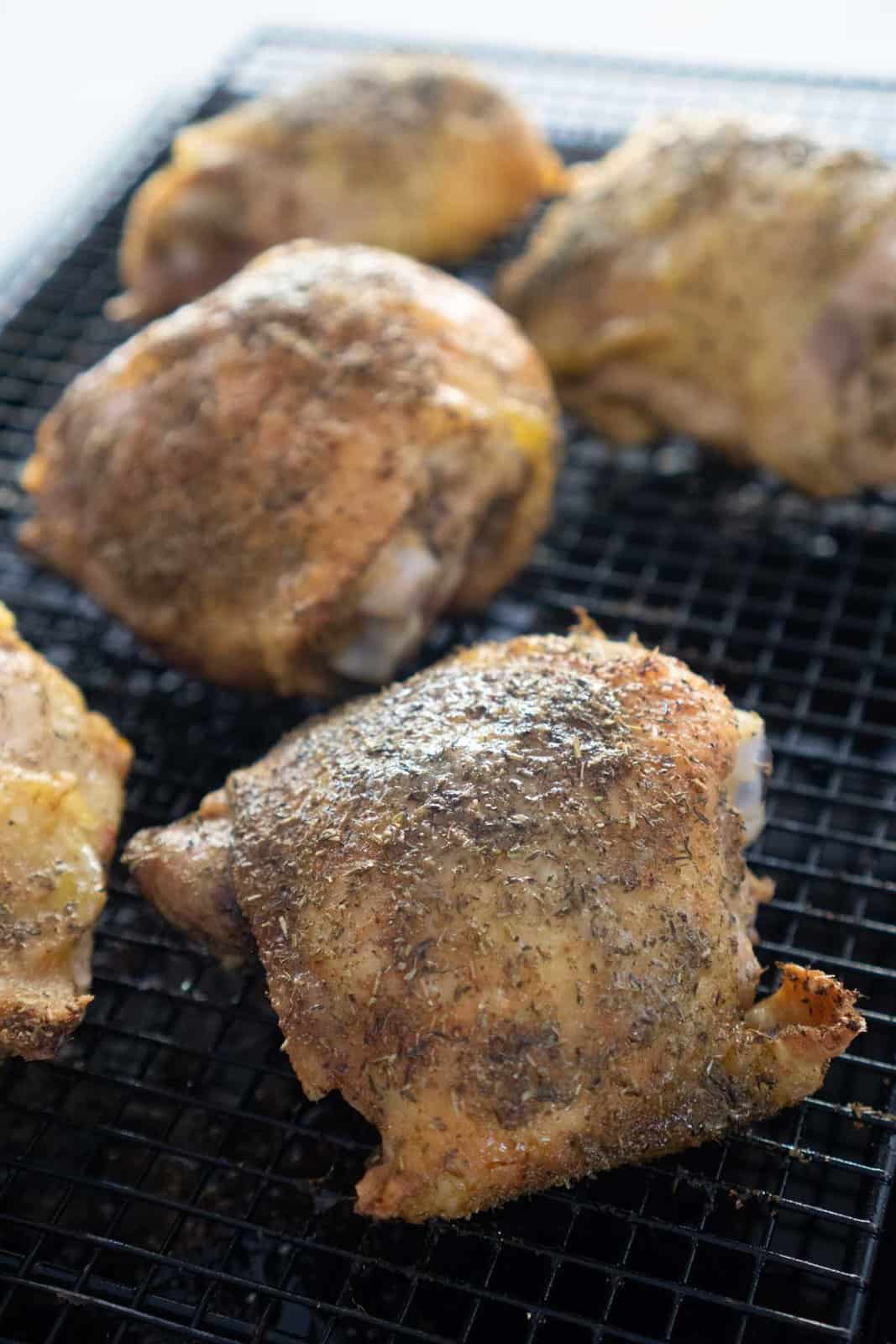 Oven Baked Chicken Thighs - The Happier Homemaker