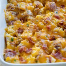 Cheesy Bacon Hash Brown Casserole - The Happier Homemaker