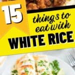 collage of what to eat with white rice