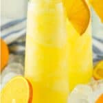 collage of frozen mimosas with recipe name overlay