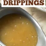 collage of how to make gravy without drippings and recipe name overlay