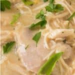 collage of Instant Pot chicken and gravy with recipe name overlay
