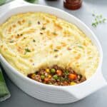 shepherds pie with scoop taken out