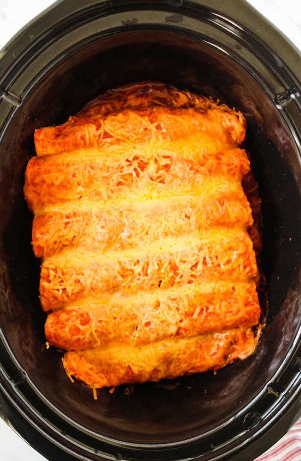 Slow Cooker Chicken Enchiladas The Happier Homemaker