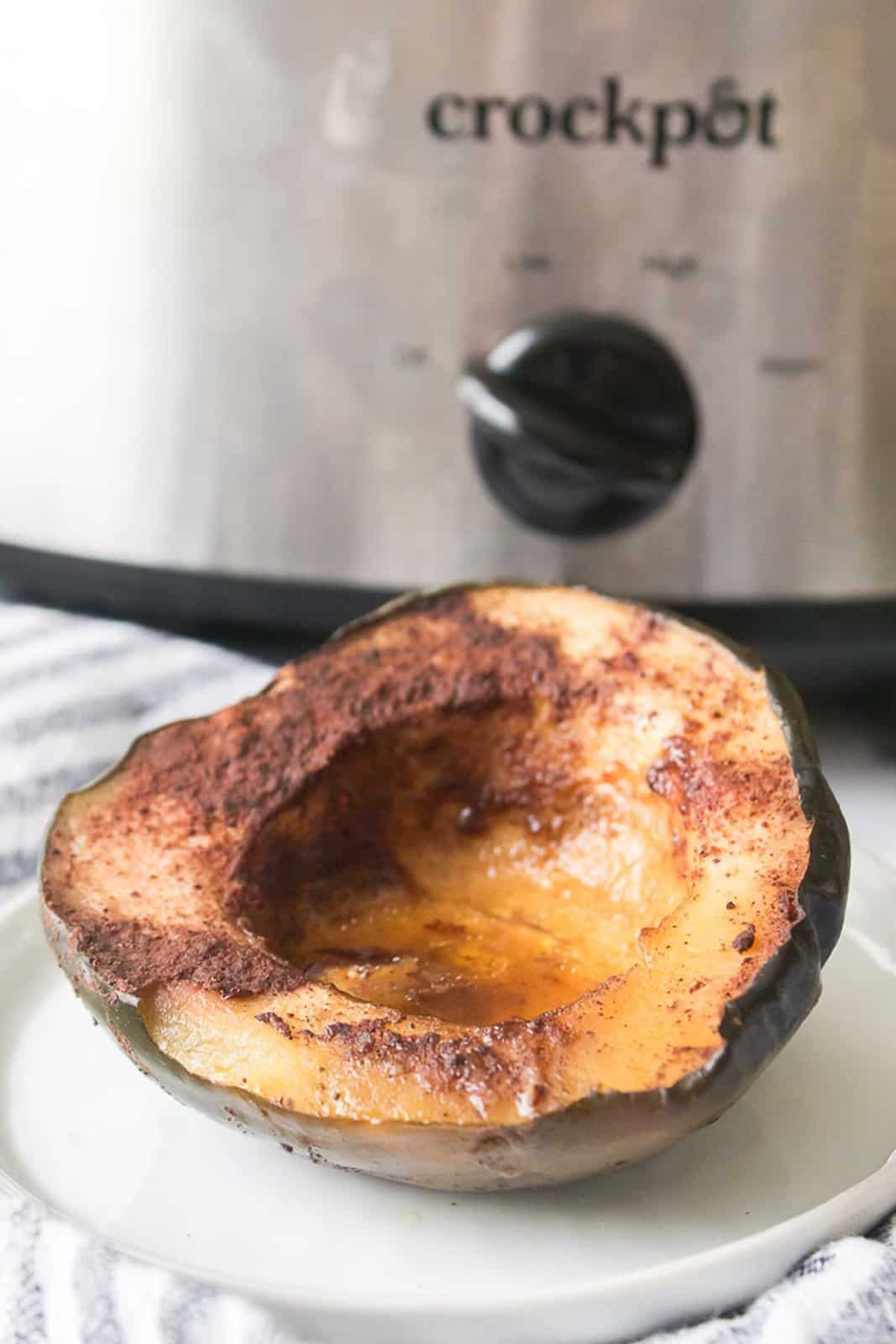 Slow Cooker Acorn Squash Recipe - The Happier Homemaker