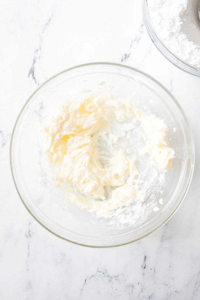 butter mint dough in bowl