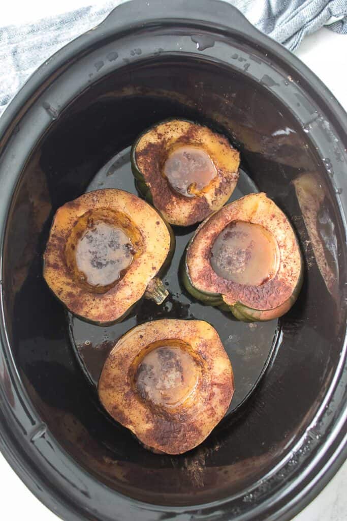slow cooker acorn squash after cooking