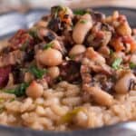 collage of what to serve with black-eyed peas