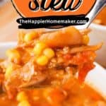 collage of Brunswick stew with recipe name overlay