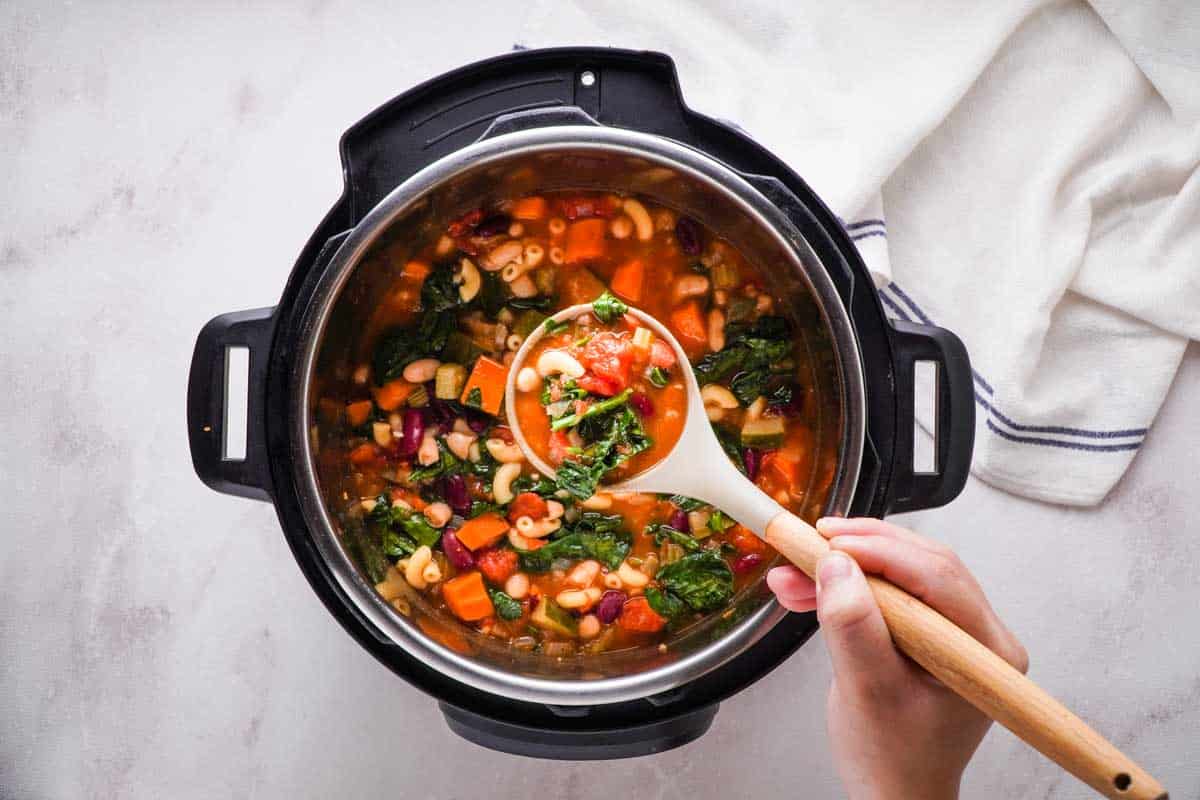 Instant Pot Minestrone Soup - Easy Recipe - The Happier Homemaker