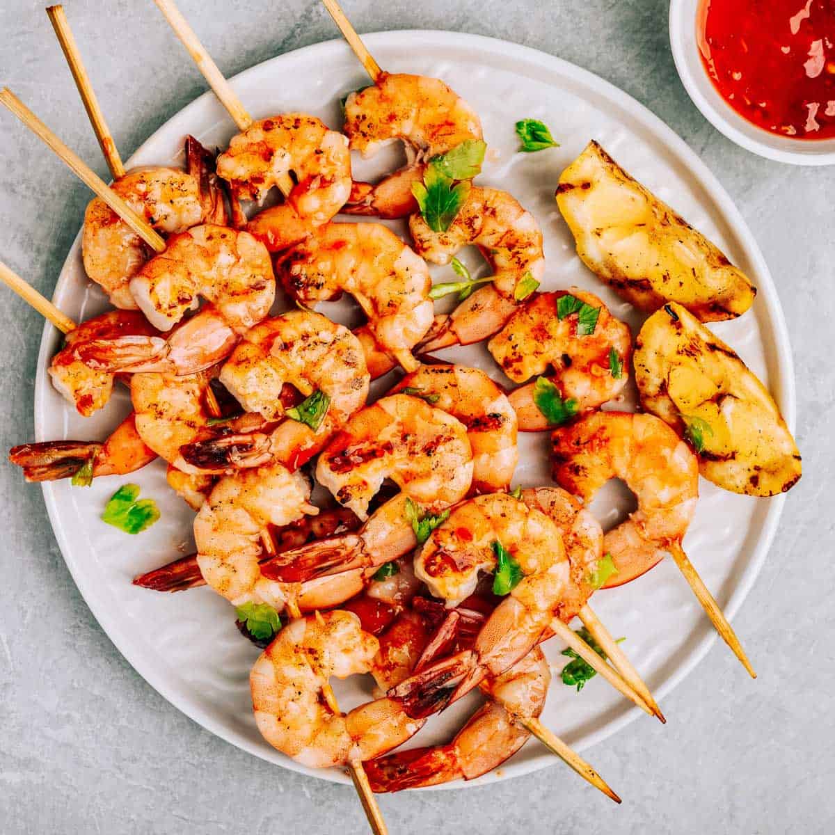 Barbecue Shrimp Grilled in Banana Leaves