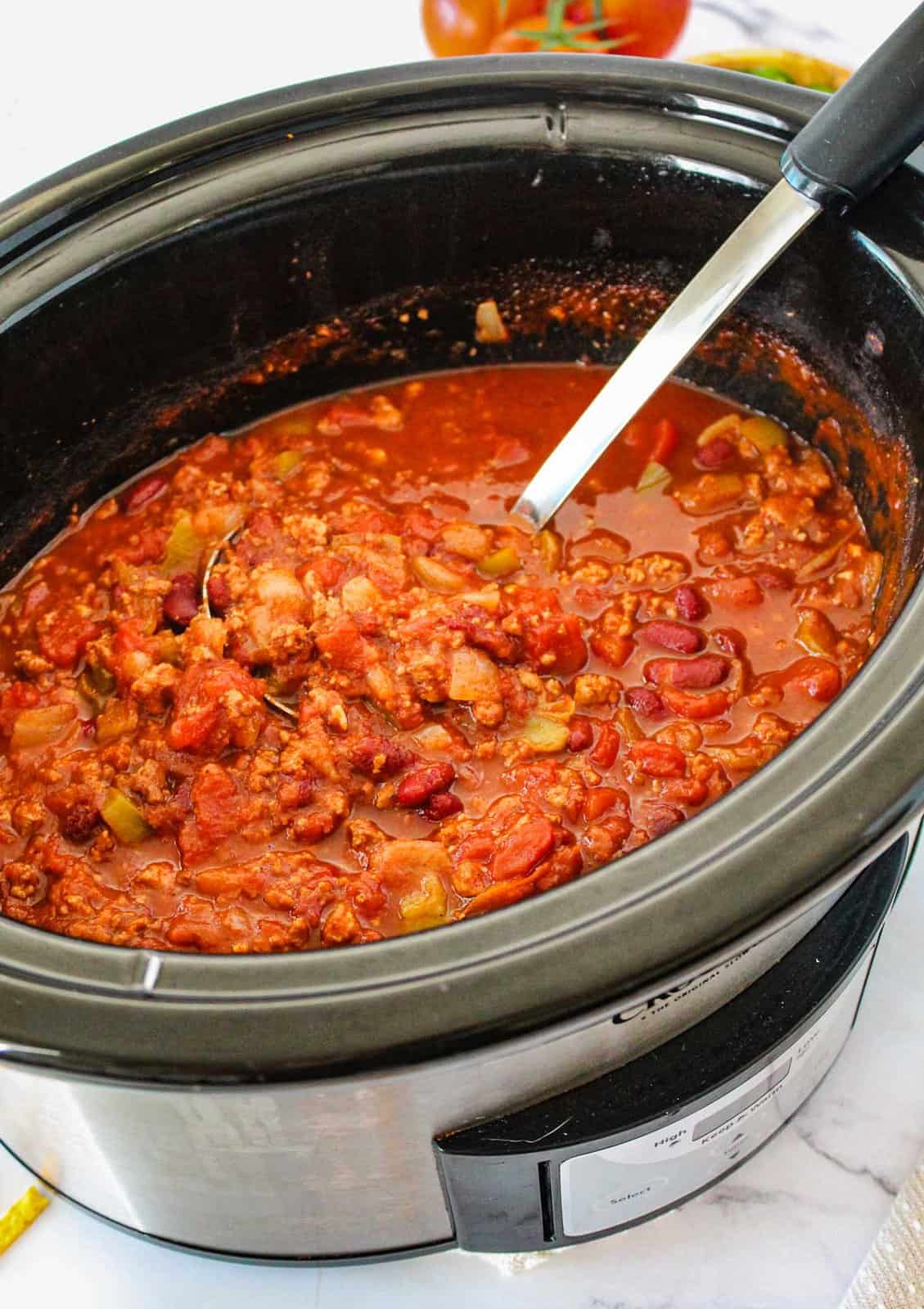 Best Slow Cooker Turkey Chili Recipe - The Happier Homemaker