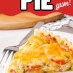 collage of Southern tomato pie with recipe name overlay
