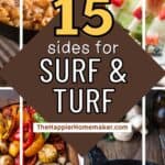 collage of sides for surf and turf