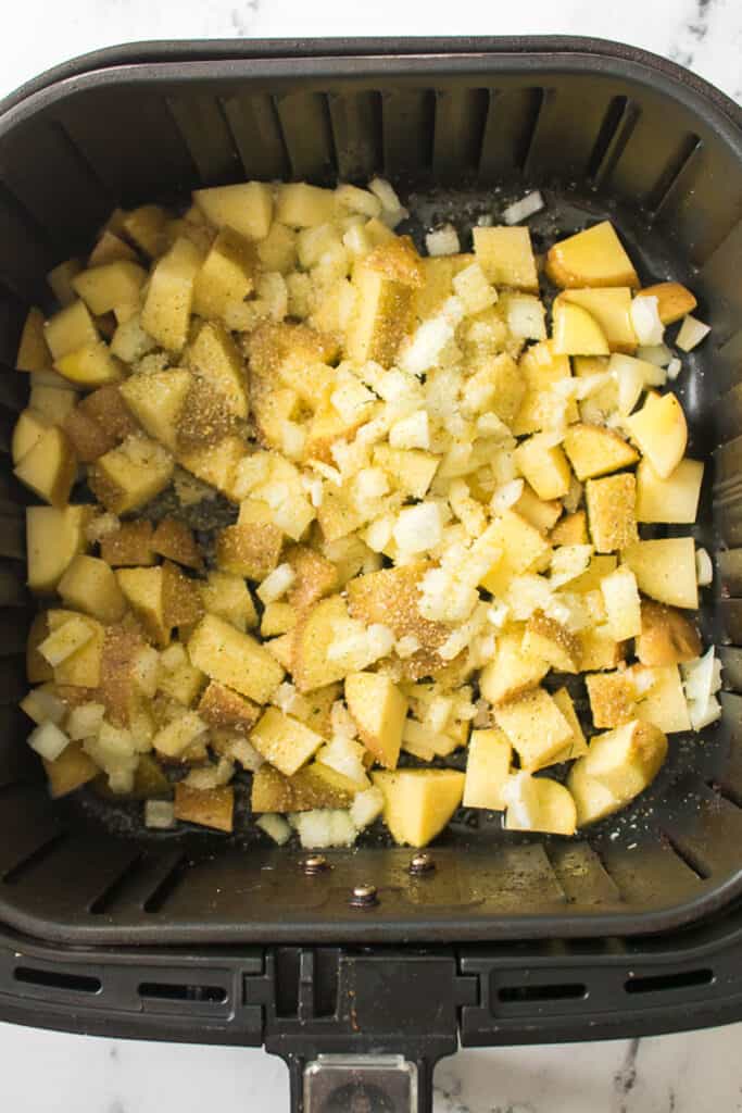 potatoes and onions in air fryer