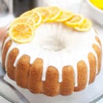 lemon bundt cake with candied lemon slices