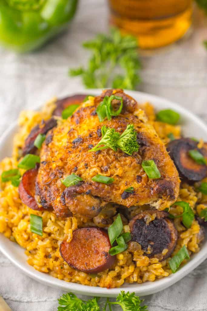 plate full of jambalaya