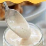 collage of Alabama white bbq sauce with recipe name overlay