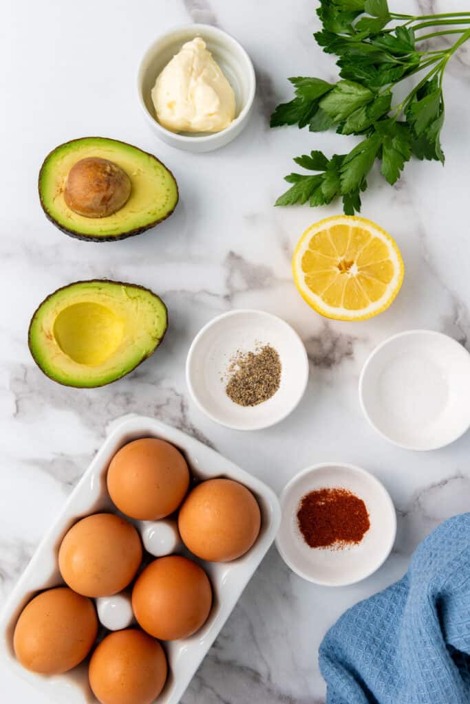 avocado deviled eggs ingredients