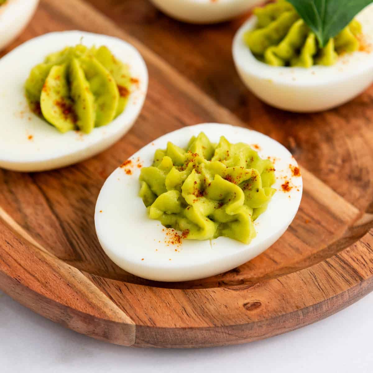 Avocado Deviled Eggs - The Happier Homemaker