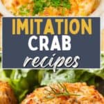 collage of recipes to make with imitation crab