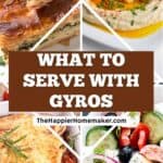 collage of sides for gyros