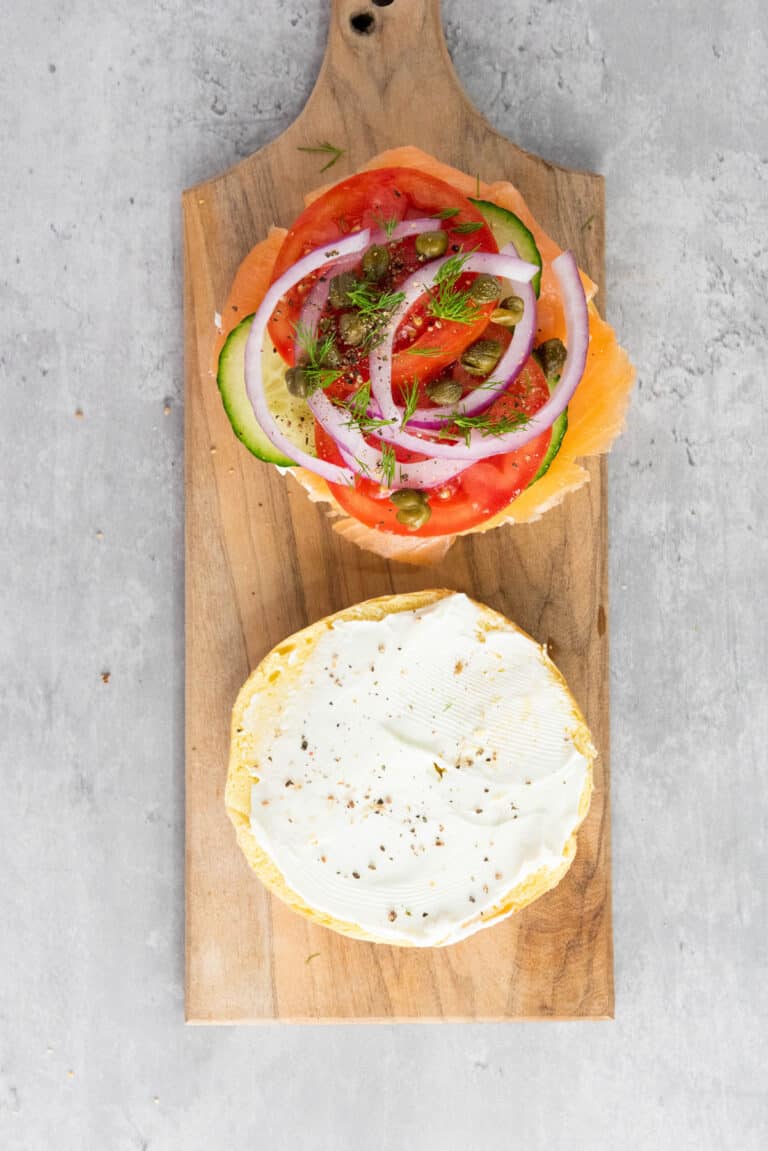 Smoked Salmon Bagel - The Happier Homemaker