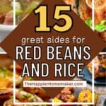 collage of sides for red beans and rice