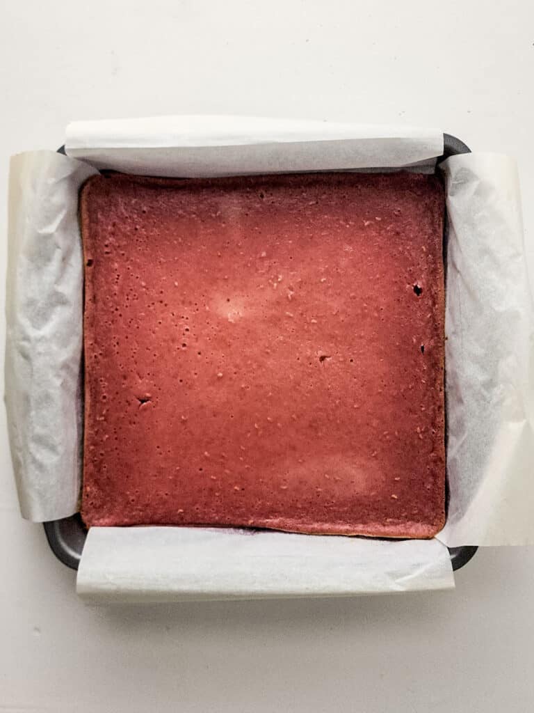 raspberry lemon bars before baking