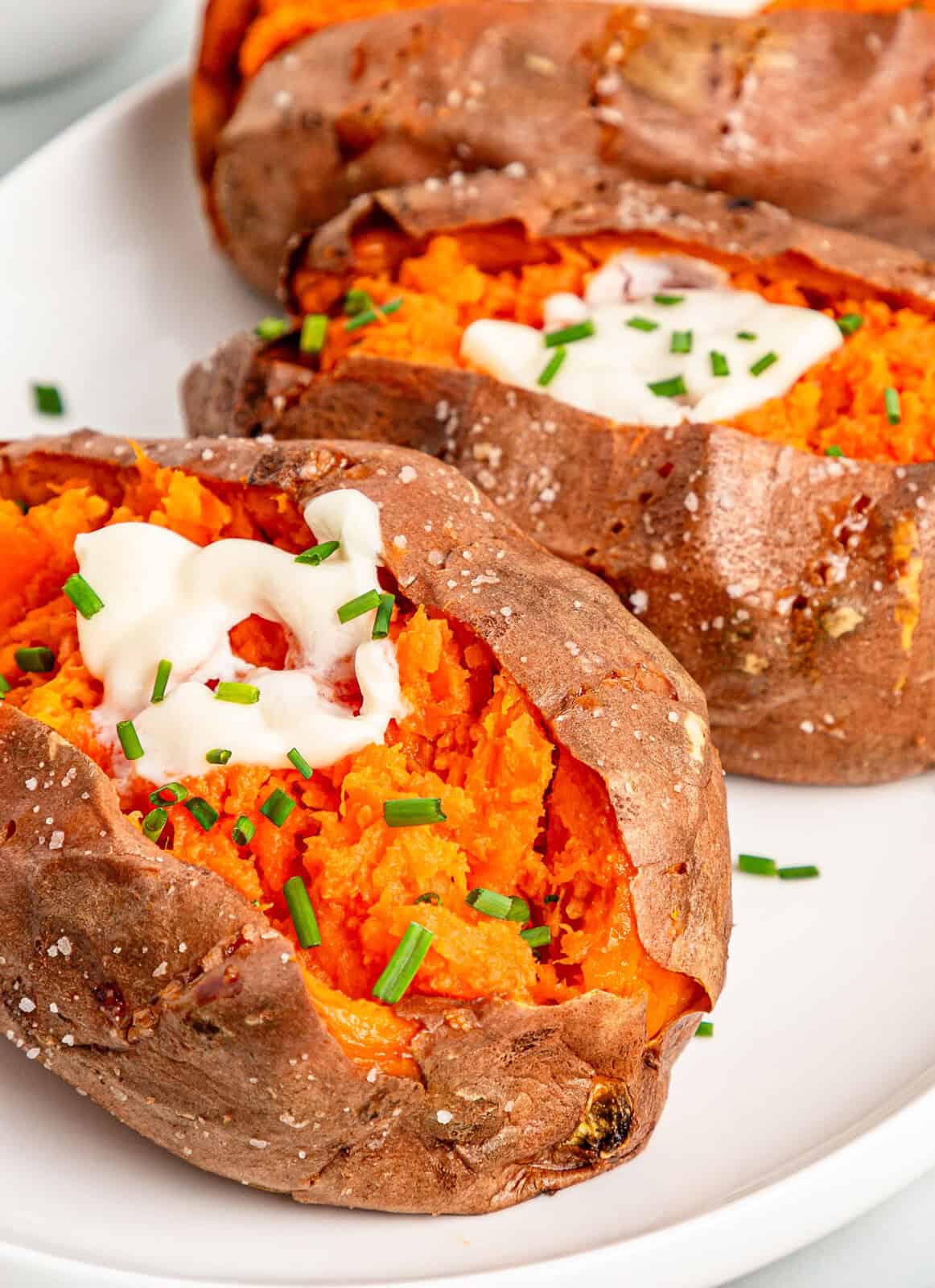 Baked Sweet Potatoes - The Happier Homemaker