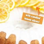 collage of lemon bundt cake with recipe name overlay