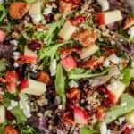 collage of apple Pecan Bacon Salad with recipe name overlay