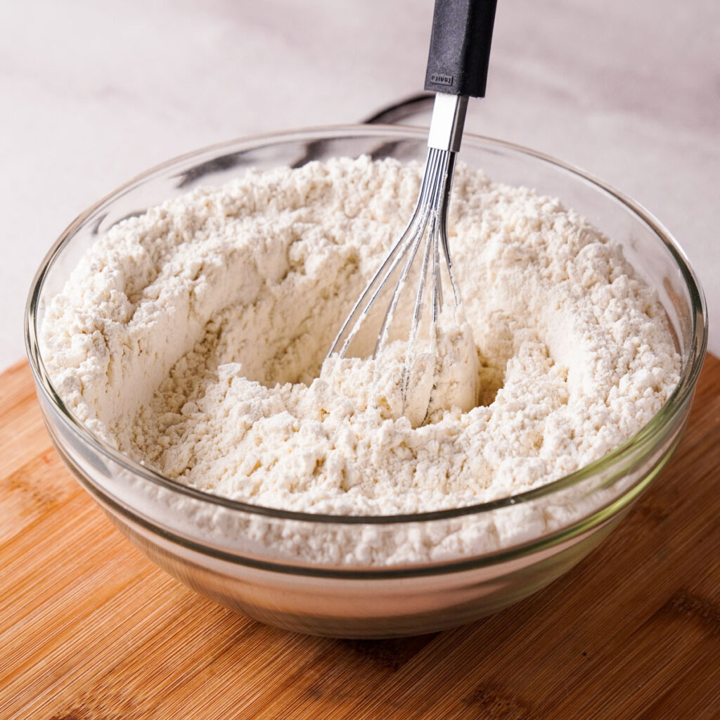 whisk in flour mixture
