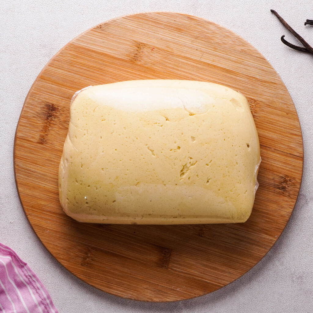 Southern tea cake dough wrapped in plastic wrap