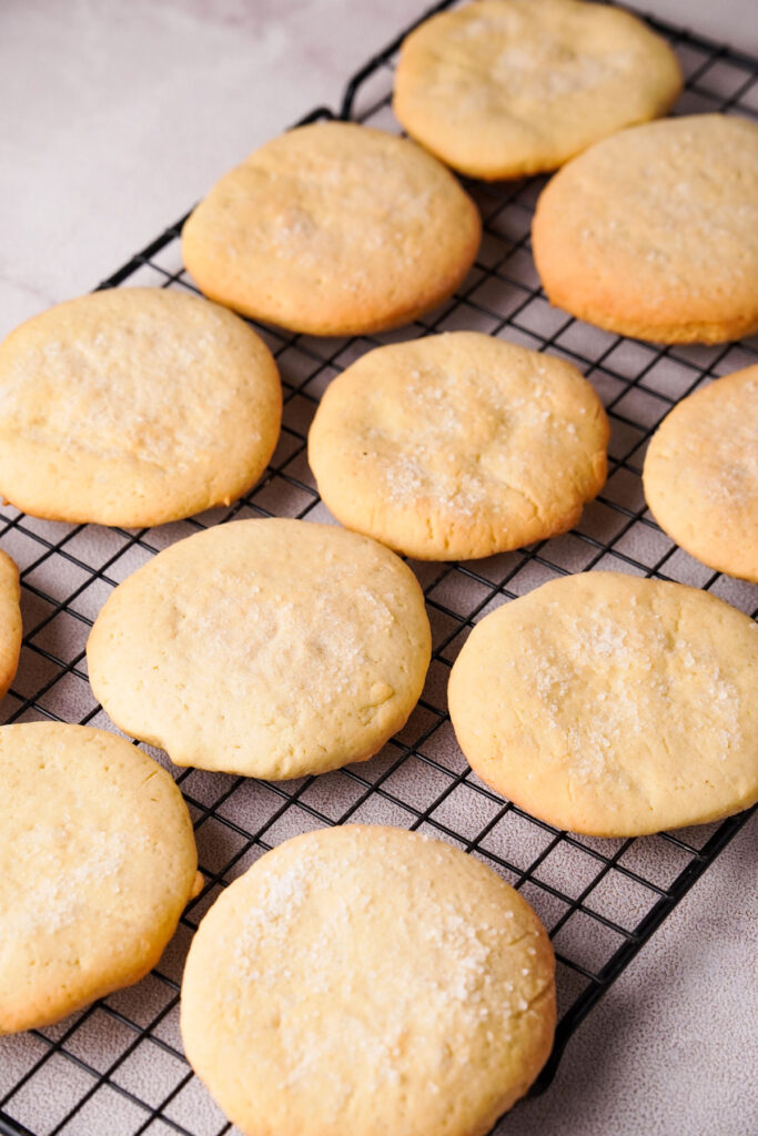 Southern tea cakes on wire rack