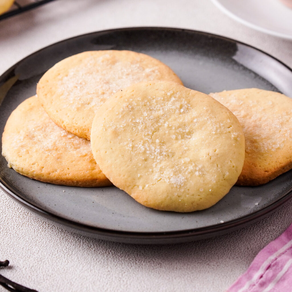 Southern tea cakes on grey plate