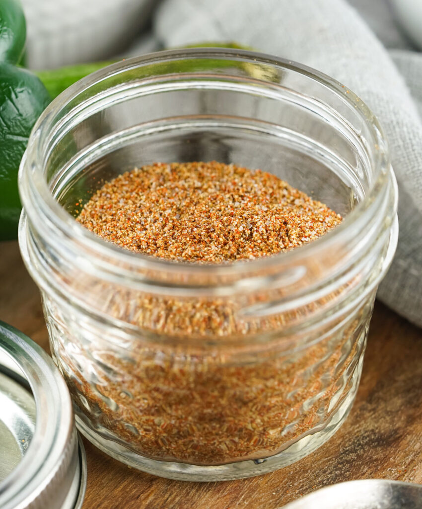 small jar with fajita seasoning