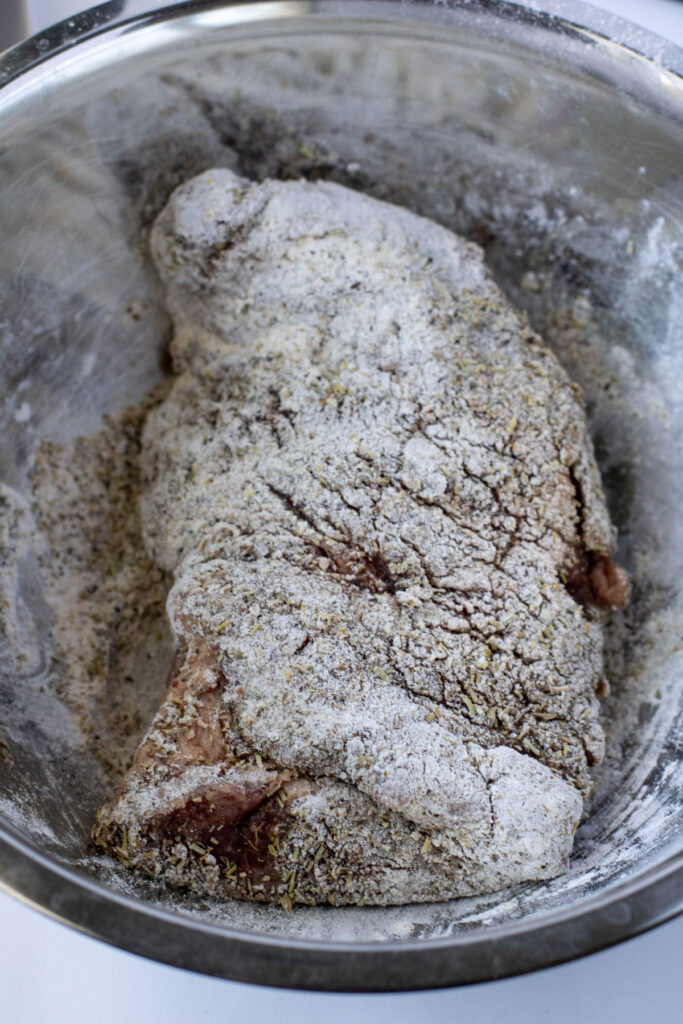 flour on slow cooker tri tip