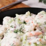 collage of shrimp salad with recipe name overlay