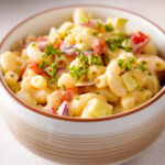 southern macaroni salad in bowl