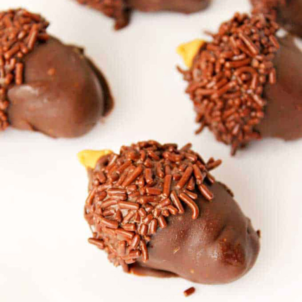 acorn shaped oreo truffles