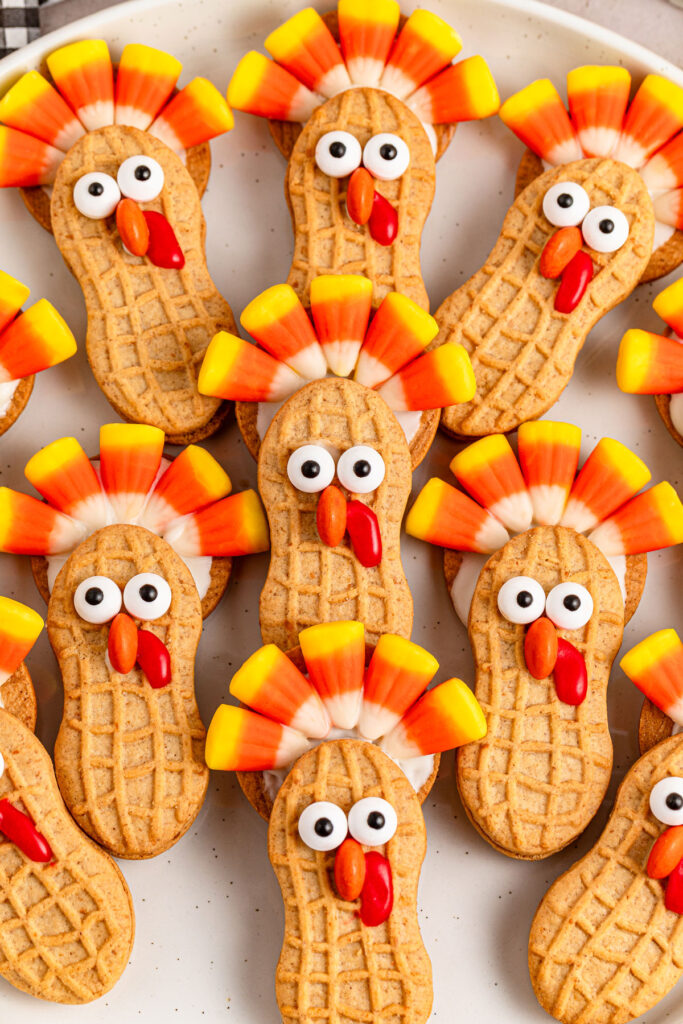 Nutter Butter Turkeys on serving plate