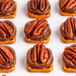 pretzel turtles on parchment paper