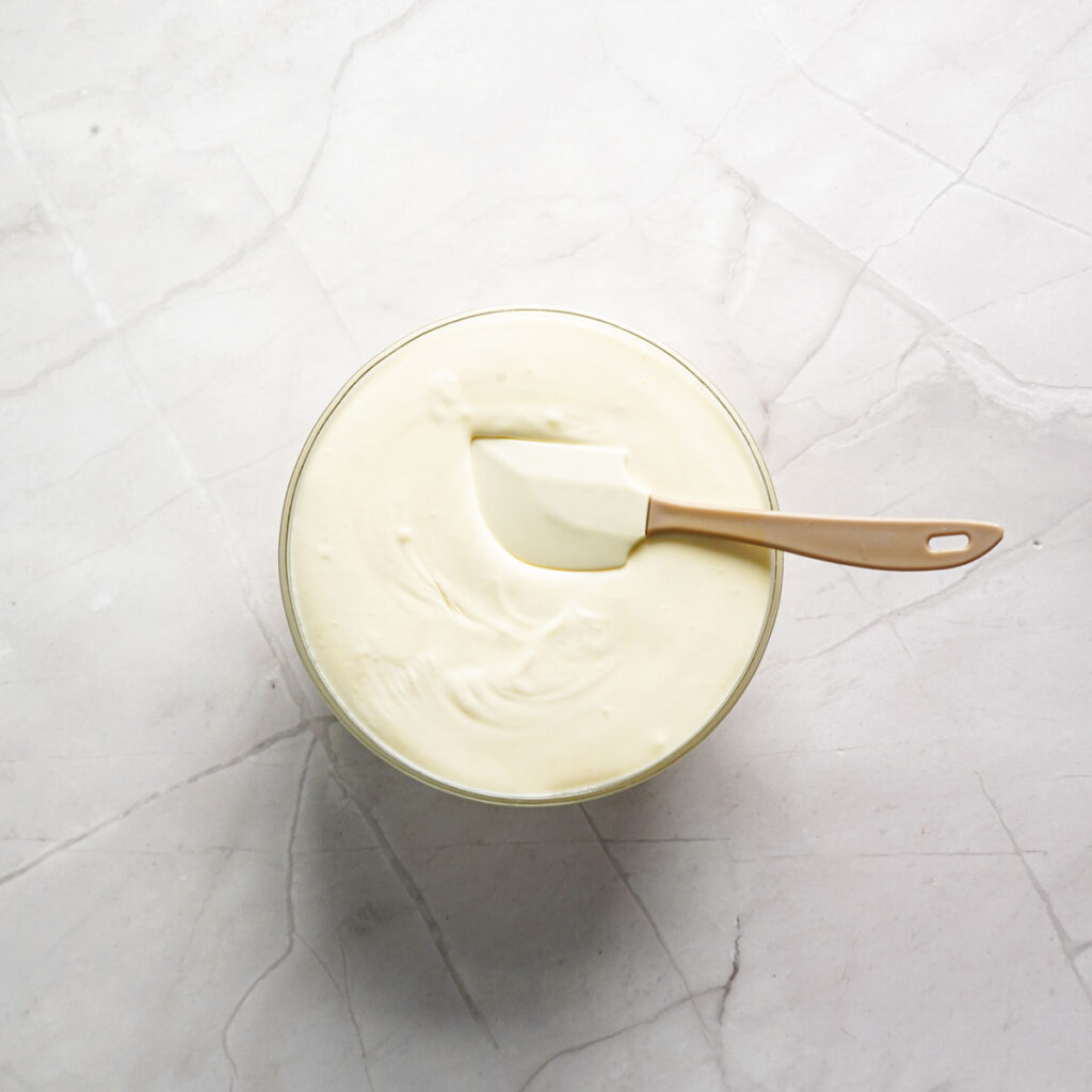 tiramisu cream mixture in bowl
