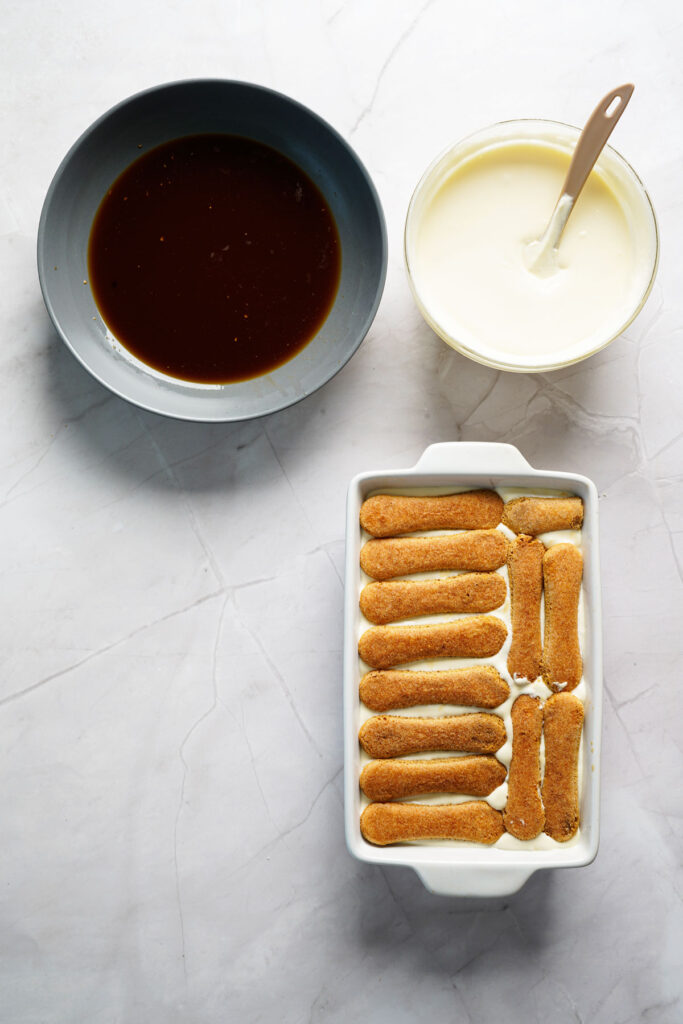 adding ladyfingers to tiramisu